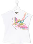 Roberto Cavalli Kids - Bird Print T-shirt - Kids - Cotton/spandex/elastane - 10 Yrs, White