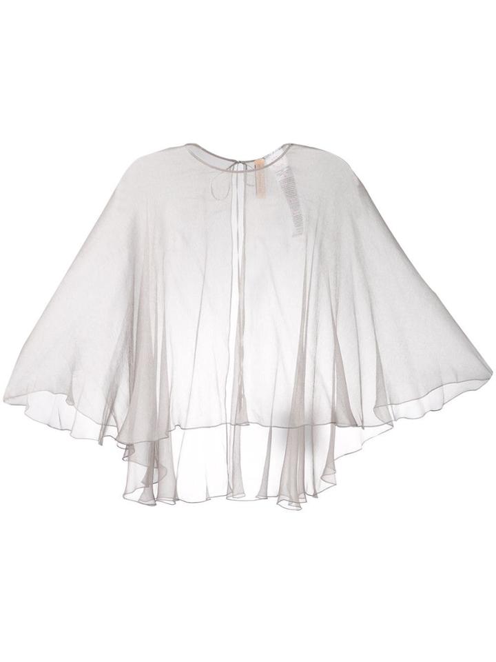 Maria Lucia Hohan Mousseline Cape - Silver