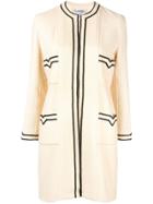 Chanel Pre-owned Cc Logos Long Sleeve Coat - White