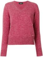 Dsquared2 V-neck Jumper - Pink & Purple