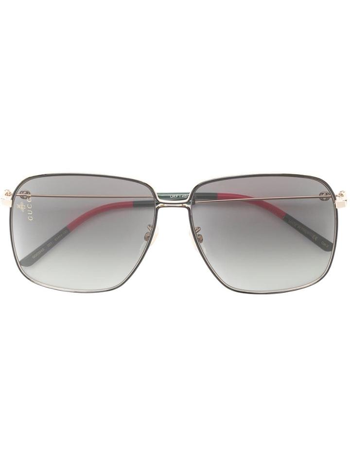 Gucci Eyewear Rectangular Framed Sunglasses - Grey