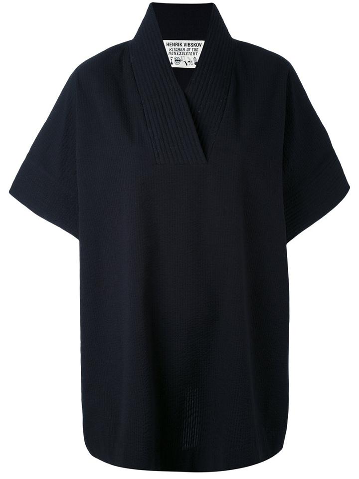Henrik Vibskov - High Neck Oversized T-shirt - Women - Cotton - Xs/s, Black, Cotton