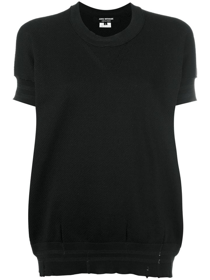 Junya Watanabe Comme Des Garçons - Short Sleeve Sweater - Women - Cotton/polyester - M, Black, Cotton/polyester