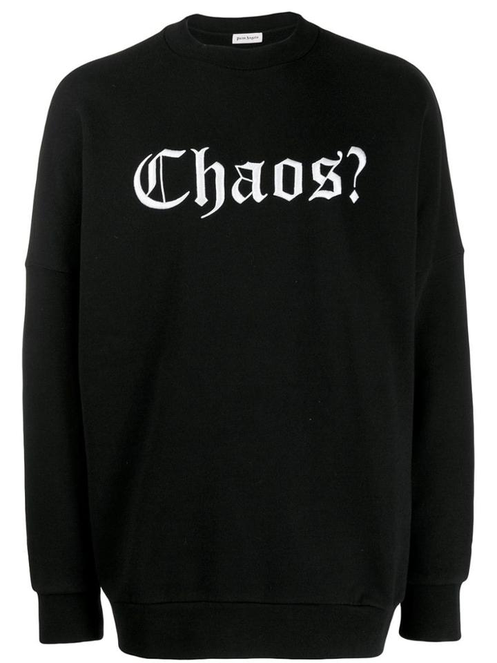 Palm Angels Chaos Embroidered Sweater - Black