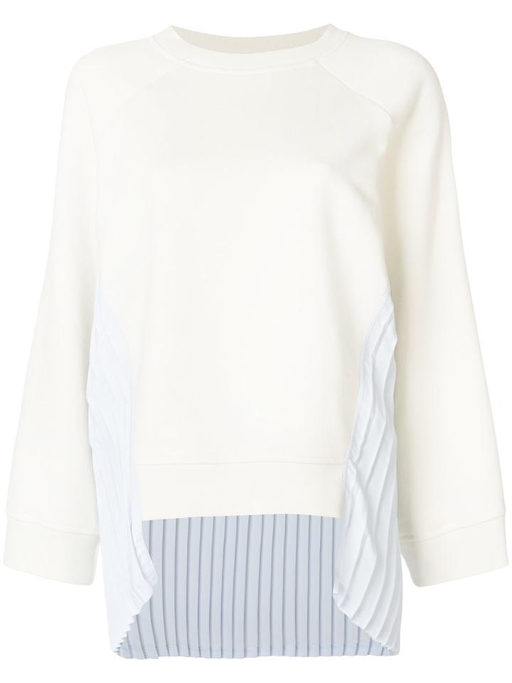 Mm6 Maison Margiela Pleated Back Sweatshirt - Nude & Neutrals