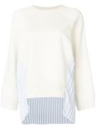 Mm6 Maison Margiela Pleated Back Sweatshirt - Nude & Neutrals