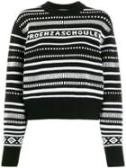 Proenza Schouler Knitted Logo Jumper - Black