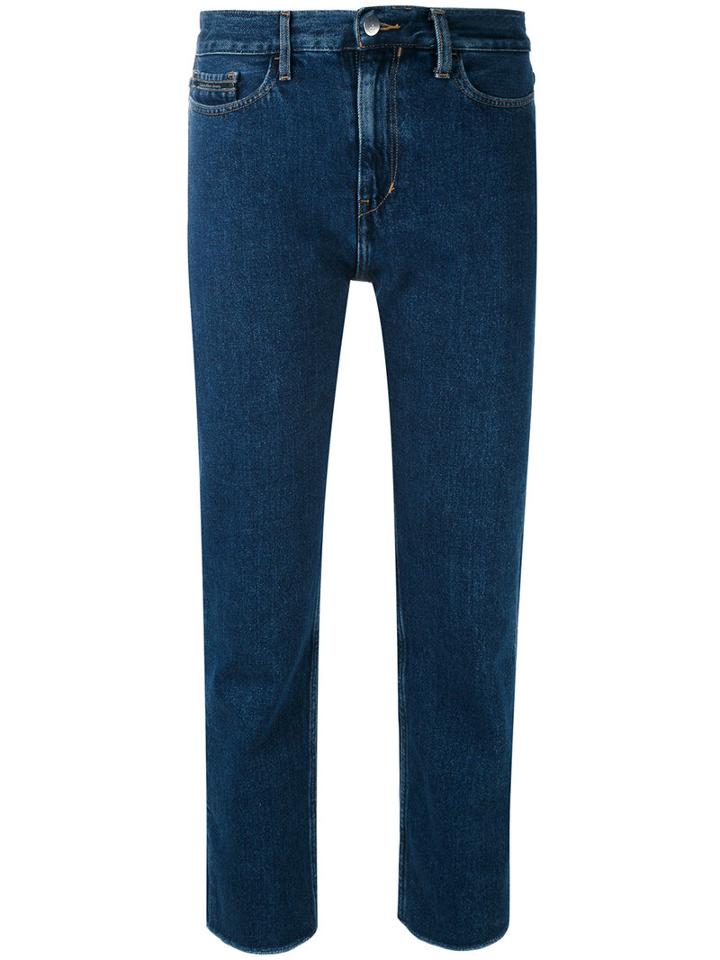 Calvin Klein Jeans - High Rise Cropped Jeans - Women - Cotton - 30, Blue, Cotton