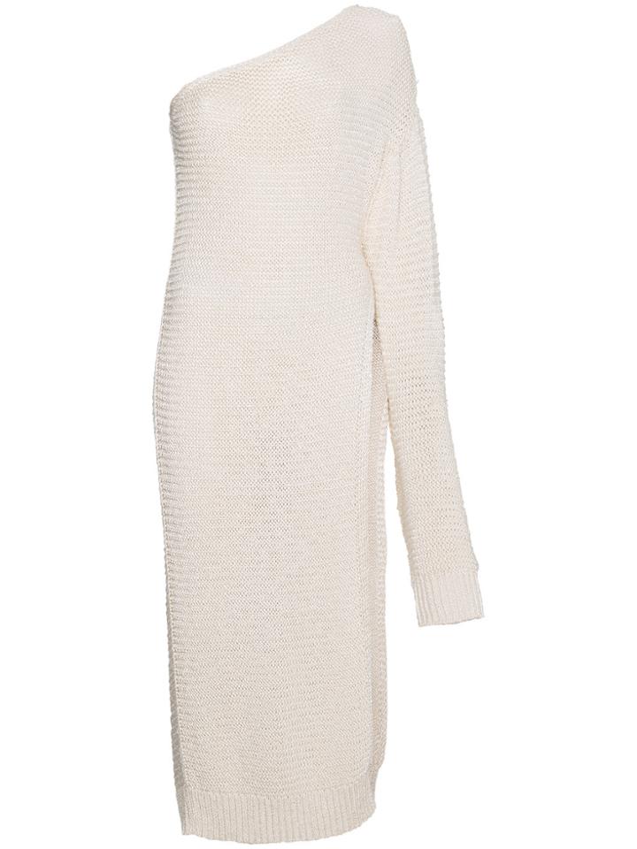 Stella Mccartney Asymmetric Knitted Dress - Nude & Neutrals