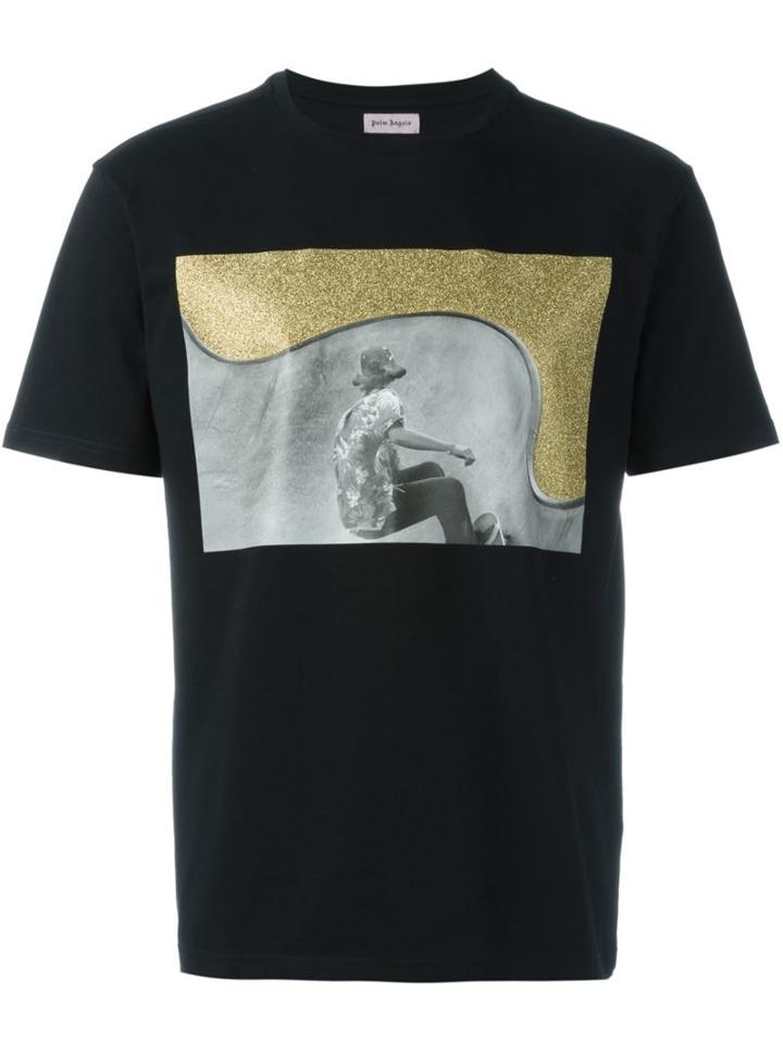Palm Angels Skater Print T-shirt, Men's, Size: Large, Black, Cotton