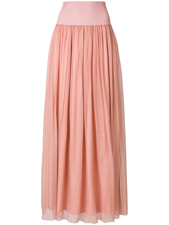 Alberta Ferretti Long Flowy Skirt - Pink & Purple