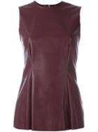 Mm6 Maison Margiela Sleeveless Peplum Tank, Women's, Size: 40, Pink/purple, Viscose/polyurethane