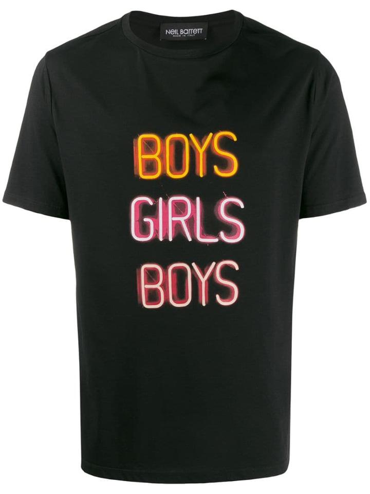Neil Barrett Boys Girls Boys Print T-shirt - Black