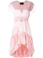 Christian Pellizzari Flared Ruffle Dress - Pink & Purple