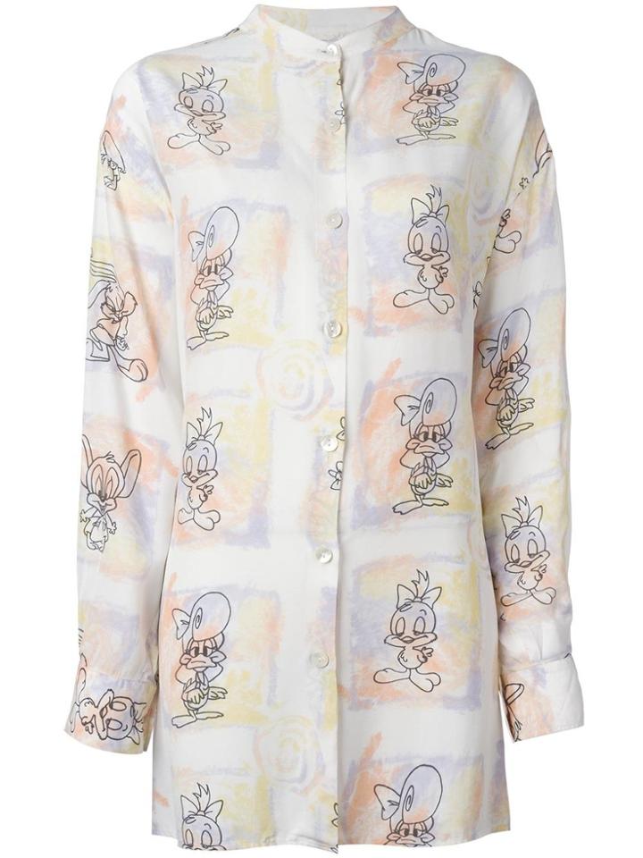 Jc De Castelbajac Vintage Cartoon Printed Shirt - White