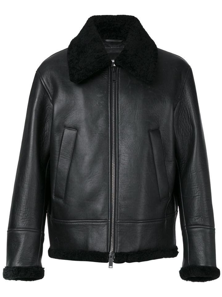Dsquared2 Aviation Shearling Jacket - Black