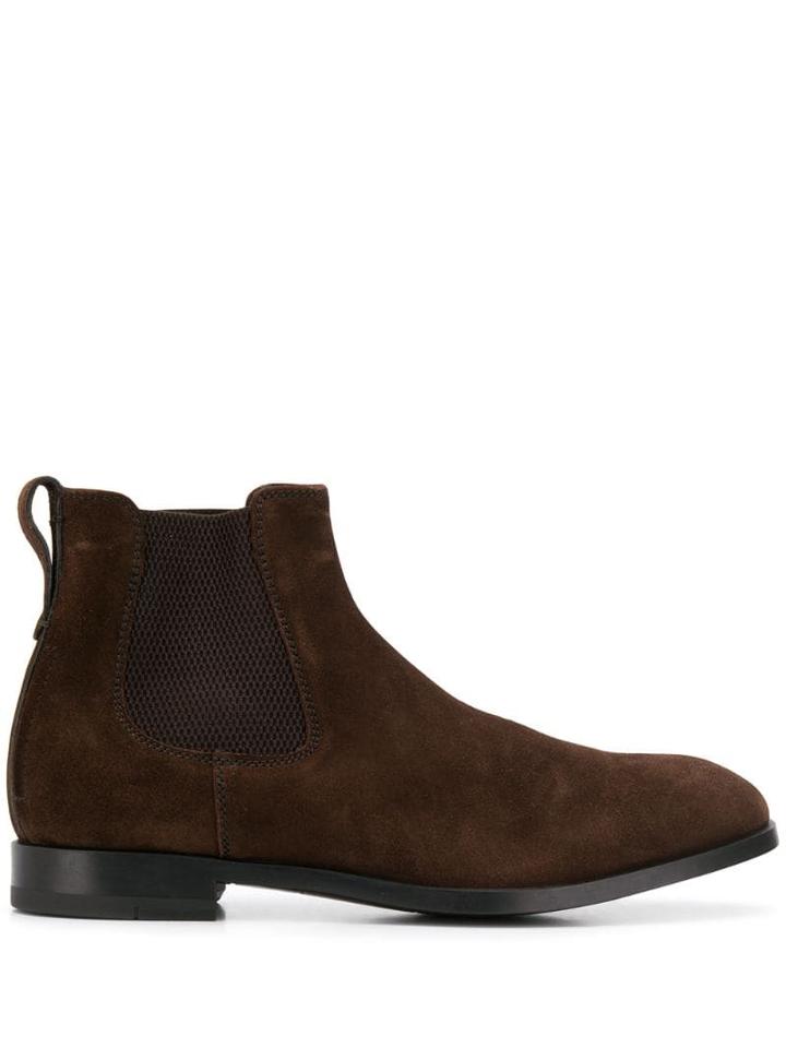 Ermenegildo Zegna Suede Chelsea Boots - Brown