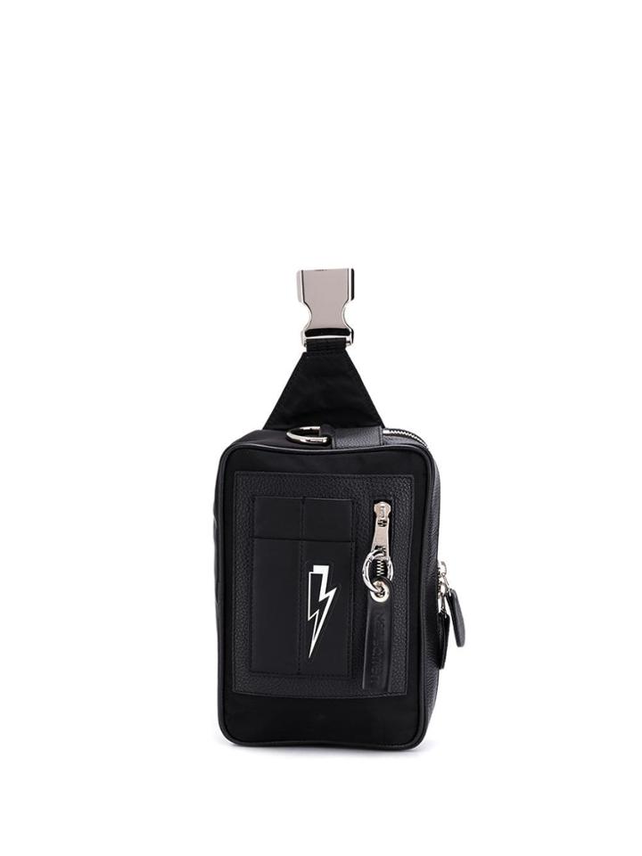 Neil Barrett Branded Belt Bag - Black