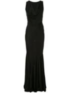 Plunge Gown - Women - Viscose - 38, Black, Viscose, Alexandre Vauthier