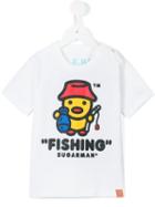 Sugarman Kids Fishing Print T-shirt, Boy's, Size: 7 Yrs, White