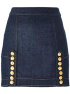 Dsquared2 Livery Denim Mini Skirt, Women's, Size: 40, Blue, Cotton/spandex/elastane