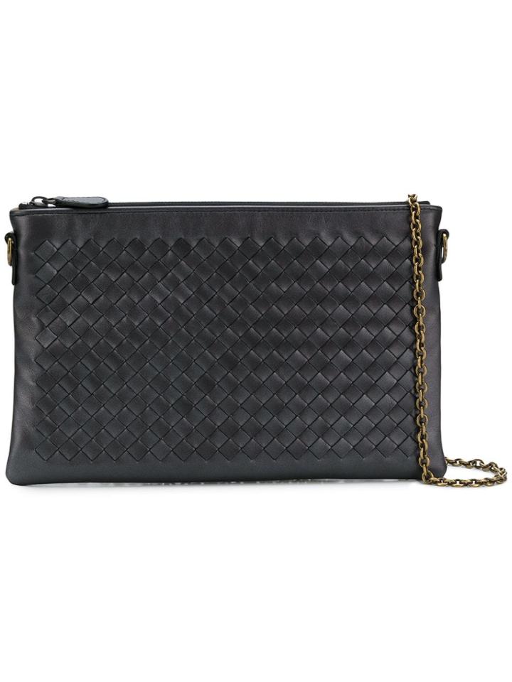Bottega Veneta Woven Crossbody Bag - Grey