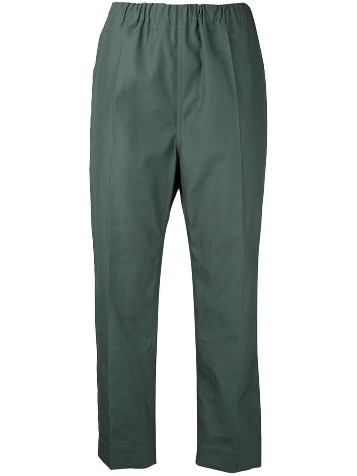 Sofie D'hoore - Piano Cropped Trousers - Women - Cotton - 38, Green, Cotton