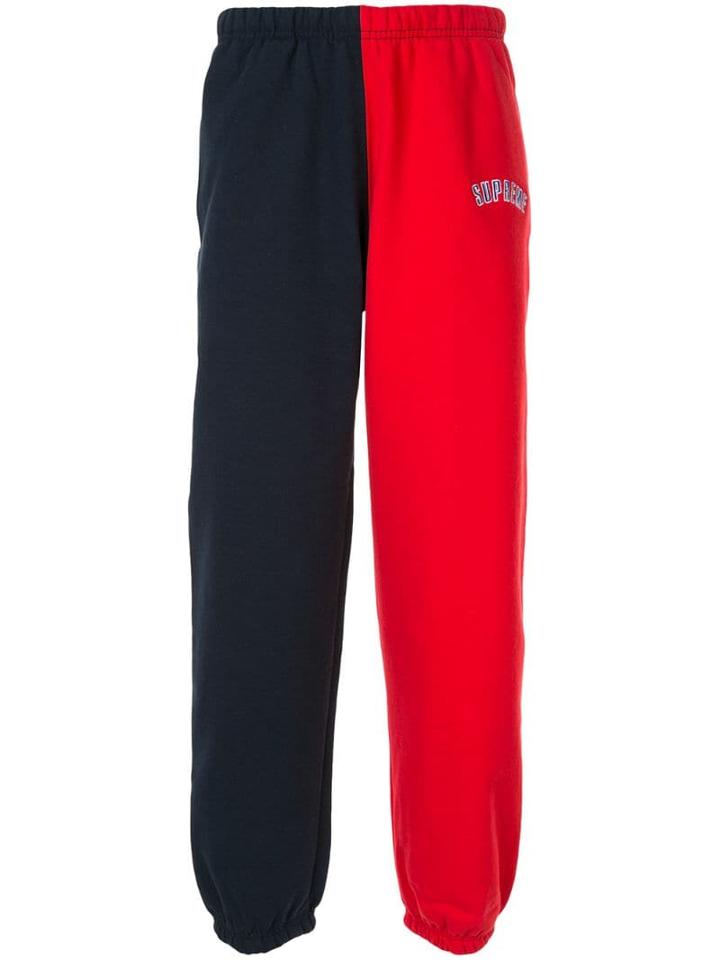 Supreme Split Bi-colour Track Pants - Red