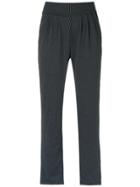 Brigitte Printed Trousers - Black
