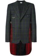 Comme Des Garçons Homme Plus Checked Tail Coat Jacket - Green