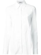Jil Sander Chest Pocket Shirt, Women's, Size: 38, White, Cotton/polyamide/spandex/elastane