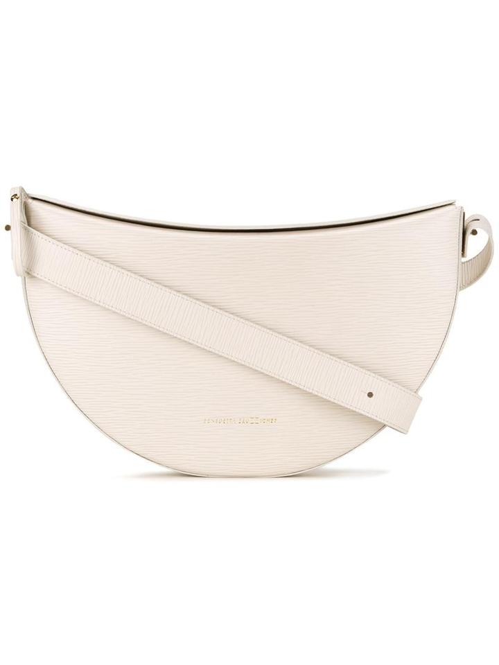 Benedetta Bruzziches Structured Medium Shoulder Bag, Women's, White