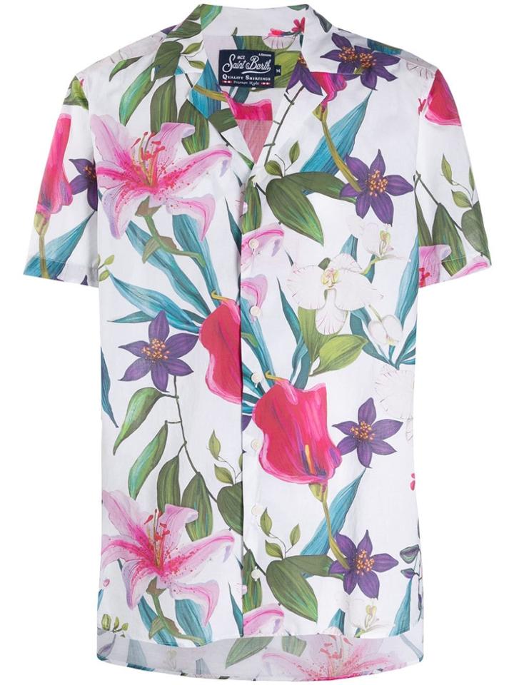 Mc2 Saint Barth Tropical Print Shirt - White