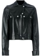 Courrèges Biker Jacket, Women's, Size: 38, Black, Lamb Skin/acetate/cupro
