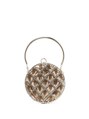 Rosantica Gautier Crystal-embellished Circle Bag - Metallic