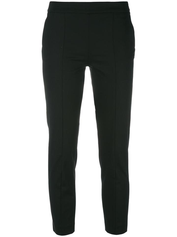 Blumarine Cropped Trousers, Women's, Size: 44, Black, Cotton/polyamide/spandex/elastane/viscose