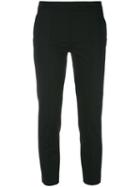 Blumarine Cropped Trousers, Women's, Size: 44, Black, Cotton/polyamide/spandex/elastane/viscose