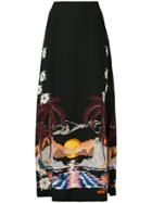 Etro Sunset Print Maxi Skirt - Black