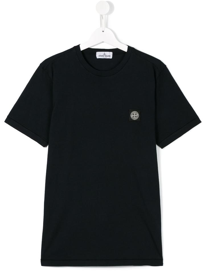 Stone Island Kids Logo Patch T-shirt, Boy's, Size: 14 Yrs, Blue