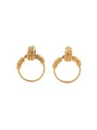 Chanel Vintage Cc Hoop Earrings - Gold
