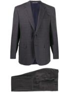 Canali Single-breasted Checked Suit - Blue