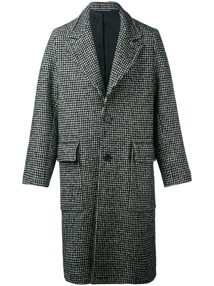 Ami Alexandre Mattiussi - Houndstooth Pattern Coat - Men - Cotton/acrylic/polyamide/other Fibers - 48, Black, Cotton/acrylic/polyamide/other Fibers