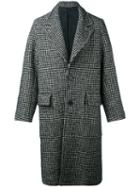 Ami Alexandre Mattiussi - Houndstooth Pattern Coat - Men - Cotton/acrylic/polyamide/other Fibers - 48, Black, Cotton/acrylic/polyamide/other Fibers