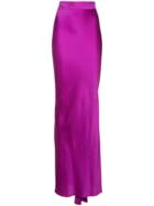 Monique Lhuillier Long Trumpet Skirt - Pink & Purple