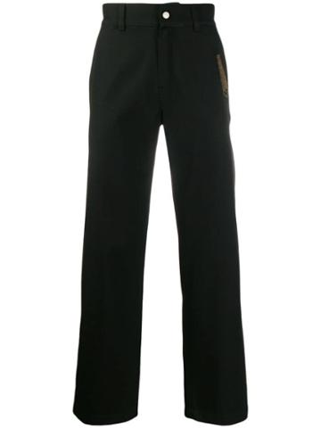 Adish Stitched Detail Trousers - Black