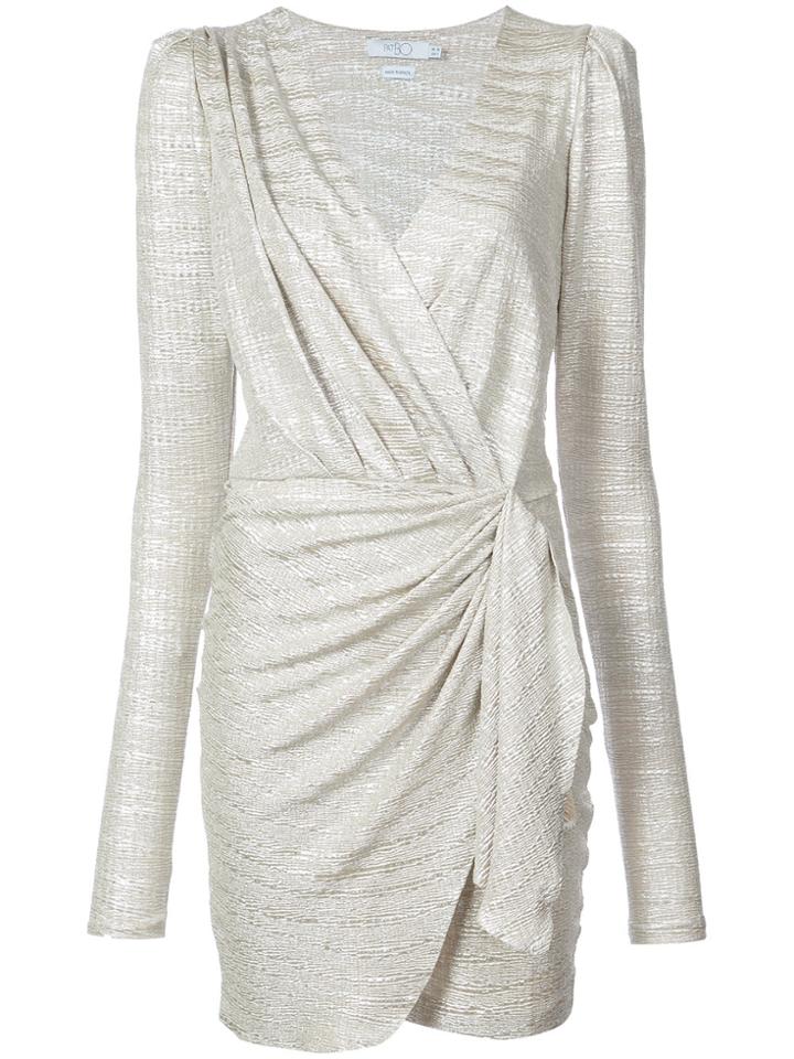 Patbo Draped Knot Dress - Yellow & Orange