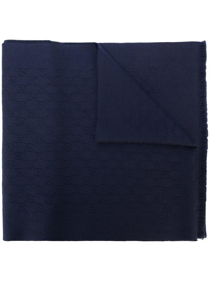Gucci - Classic Knit Scarf - Men - Cashmere - One Size, Blue, Cashmere