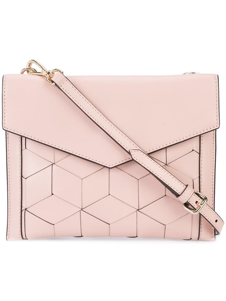 Welden - Textured Envelope Crossbody Bag - Women - Leather - One Size, Pink/purple, Leather