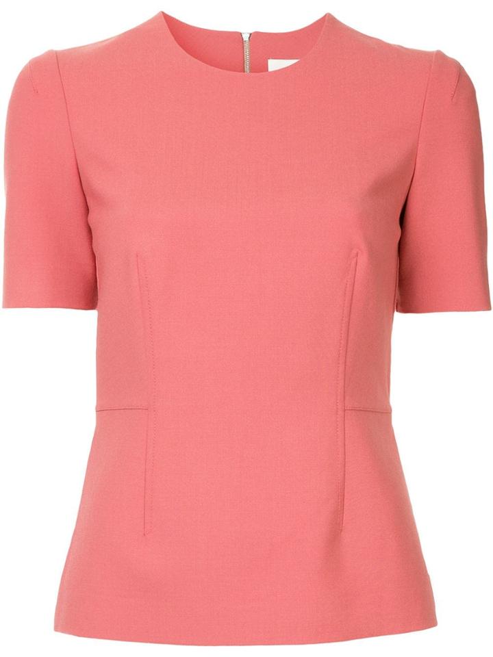 Dion Lee Short Sleeve Fitted Top - Pink & Purple
