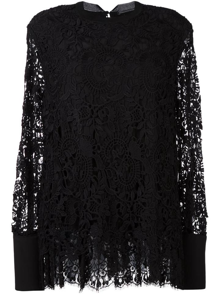 Ermanno Scervino Lace Flared Blouse
